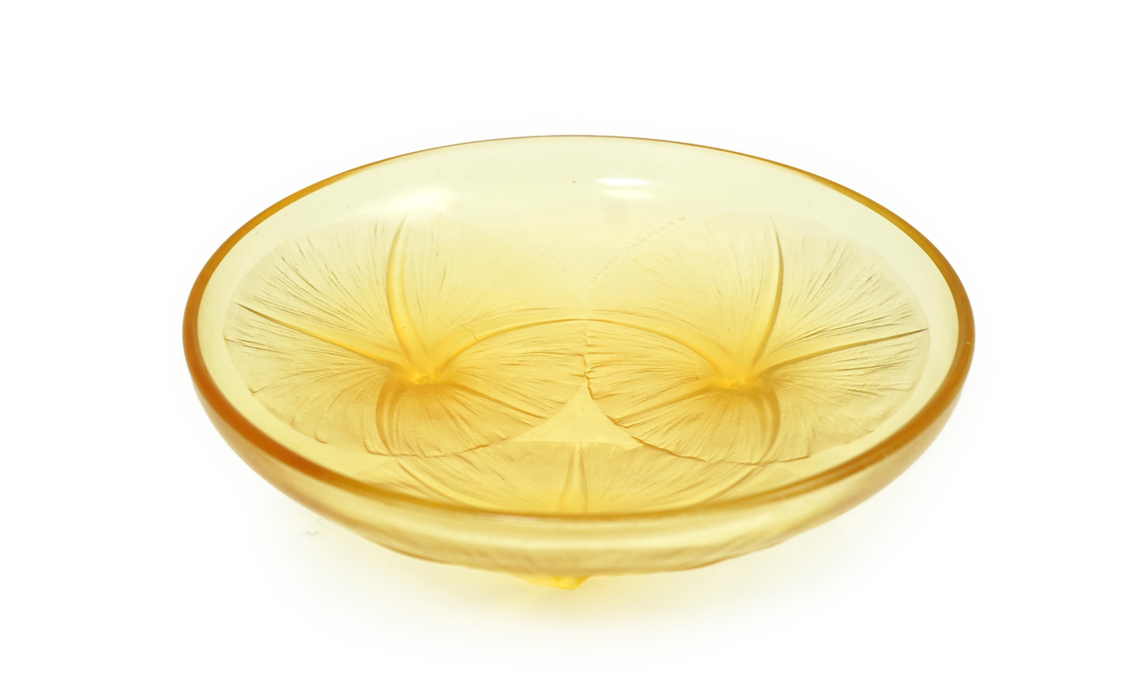 René Lalique: A 'Volubilis' amber glass footed dish